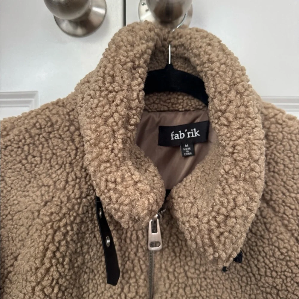 fab'rik Tan Teddy Jacket - Picture 2 of 2